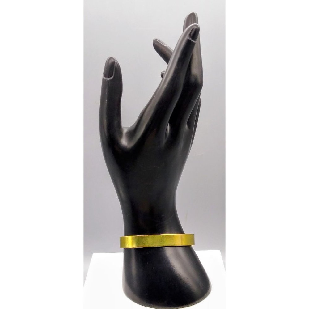 Vintage Gold Tone Cuff Bracelet, Sleek and Chic Stackable Band